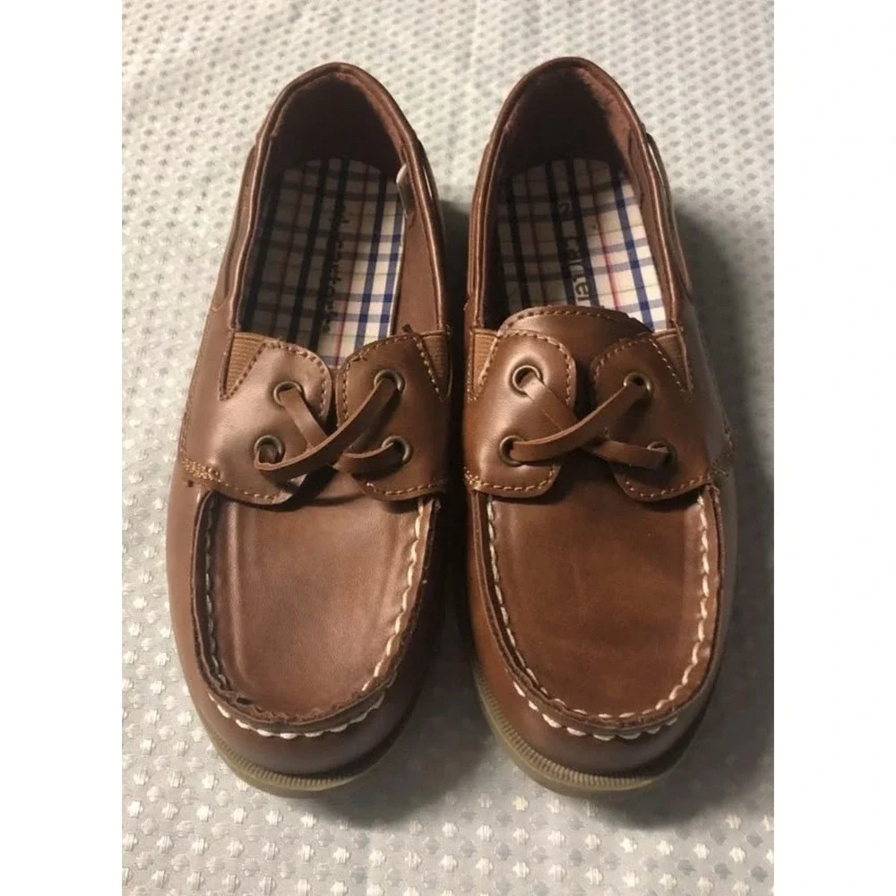 Carters Size 2 M Leather Tie Shoes